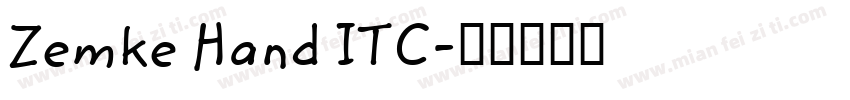 Zemke Hand ITC字体转换